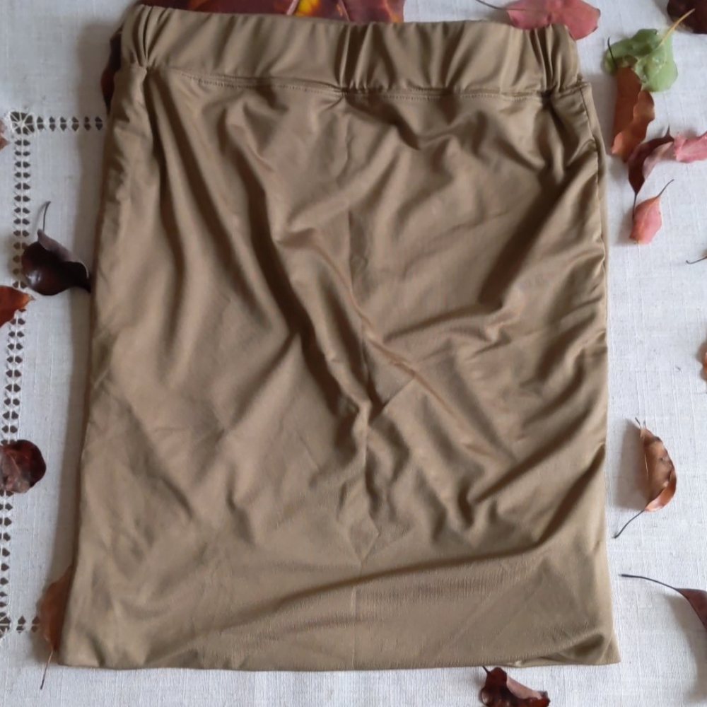Nearkin Womens Stretchy Waistband Shirring Fitted Skirt  (#1)